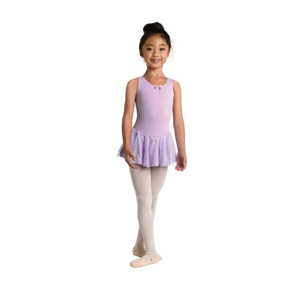 Pre-Owned Dance Leotard Dress Danz N Motion 264 Lavender Inter Child 6x-7 Balle
